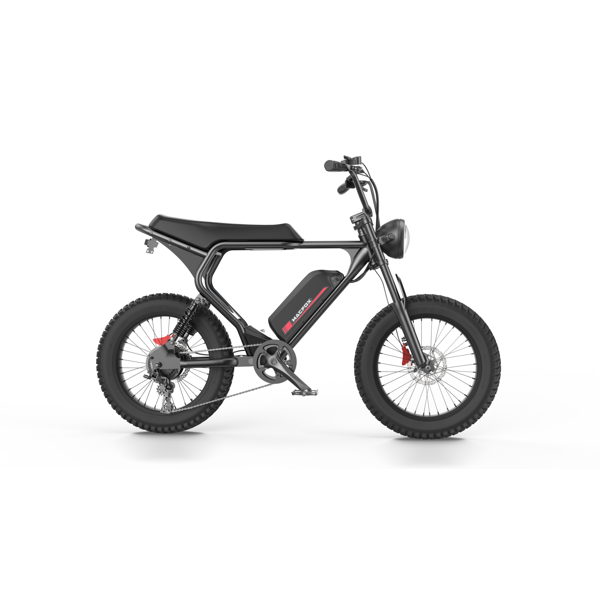 MACFOX, X2 Electric Mountian Ebike, Max. Speed 28 MPH, Weight Capacity 330 lb, Model# EL-M21 BLACK E Bike